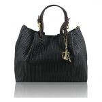 2016年2月20日【ヘリボーン編み込み風スウェードのトートバッグ TL KEYLUCK:カラーBlack】ご購入の神奈川県のお客様より