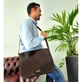 ベジタブルタンニンレザーのメッセンジャーバッグMessenger Double
