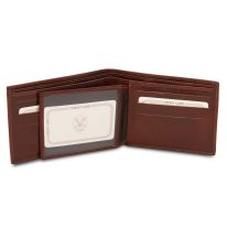 イタリア製フルグレインレザーのIDケースつき小銭入れ無しメンズ財布、詳細2