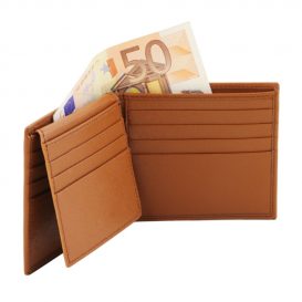 イタリア製本牛革カーフ・サフィアーノレザーのメンズ財布