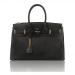 2017年6月20日【シボ加工カーフレザーのエレガントなハンドバッグTL BAG:Black】ご購入の東京都のお客様より