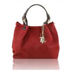 2017年2月18日【イントレチャート編み込み風スウェードのトートバッグ(小サイズ):Red】ご購入の岩手県のお客様より