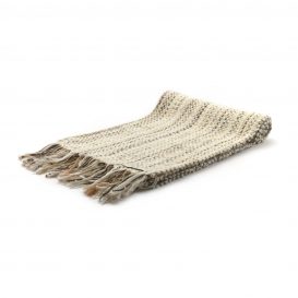 イタリア製手織りマフラー・カシミヤ・ナチュラルカラー