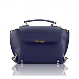 イタリア製本革バッグ人気デザイン、RUGA カーフレザーの２WAYバッグTL Bag、ダークブルー、ブルー、青