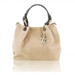 2017年6月22日【イントレチャート編み込み風スウェードのトートバッグ(小サイズ):Beige】ご購入の東京都のお客様より