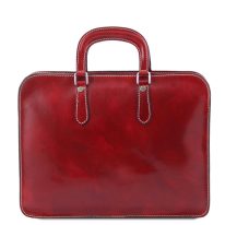 イタリア製ベジタブルタンニンレザーのビジネスバッグ ALBA、詳細2