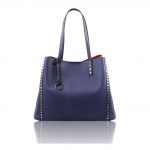 2017年12月5日【スタッズつき柔らかいカーフレザーのトートバッグ TL BAG: Dark Blue】ご購入の東京都のお客様より①