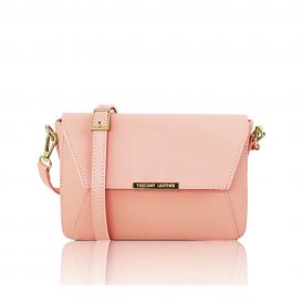 イタリア製カーフレザーの２WAYポシェット・クラッチTL BAG 、ヌード、ピンクベージュ