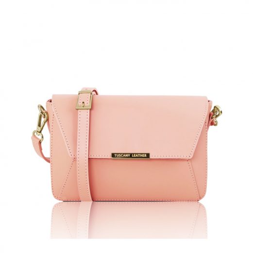 イタリア製カーフレザーの２WAYポシェット・クラッチTL BAG 、ヌード、ピンクベージュ