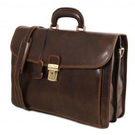 イタリア製２室構造のベジタブルタンニンレザーのビジネスバッグ NAPOLI-classic、詳細1