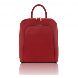 イタリア製サフィアーノレザーのリュック TL BAG、レッド