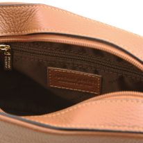 イタリア製シボレザーのショルダーバッグ TL BAG、コニャック、詳細2