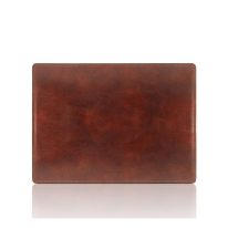 イタリア製ベジタブルタンニンレザーのデスクマット、ブラウン