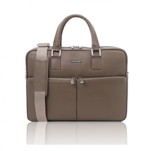 イタリア製TOSCANOビジネスバッグ ブリーフケース（シボ型押しレザーPC  