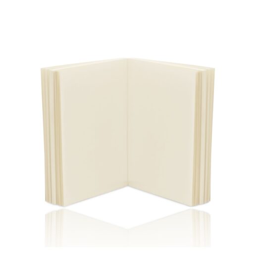 ベジタブルタンニンレザーのブックカバー用のリフィルノート、白紙