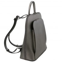 イタリア製パルメラートレザーのリュック TL BAG、シルバー、詳細1