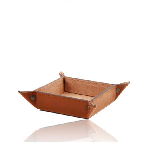 イタリア製ベジタブルタンニンレザーの小物入れ-Lサイズ、ハニー