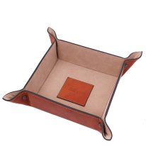 イタリア製ベジタブルタンニンレザーの小物入れ-Lサイズ、ハニー、詳細