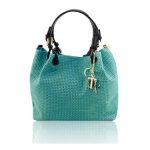 2021年8月21日【イントレチャート編み込み風スウェードの2WAYトートバッグ TL KeyLuck:Turquoise】ご購入の東京都のお客様より