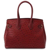 オーストリッチ風レザーの2WAYハンドバッグ TL BAG - AmicaMako