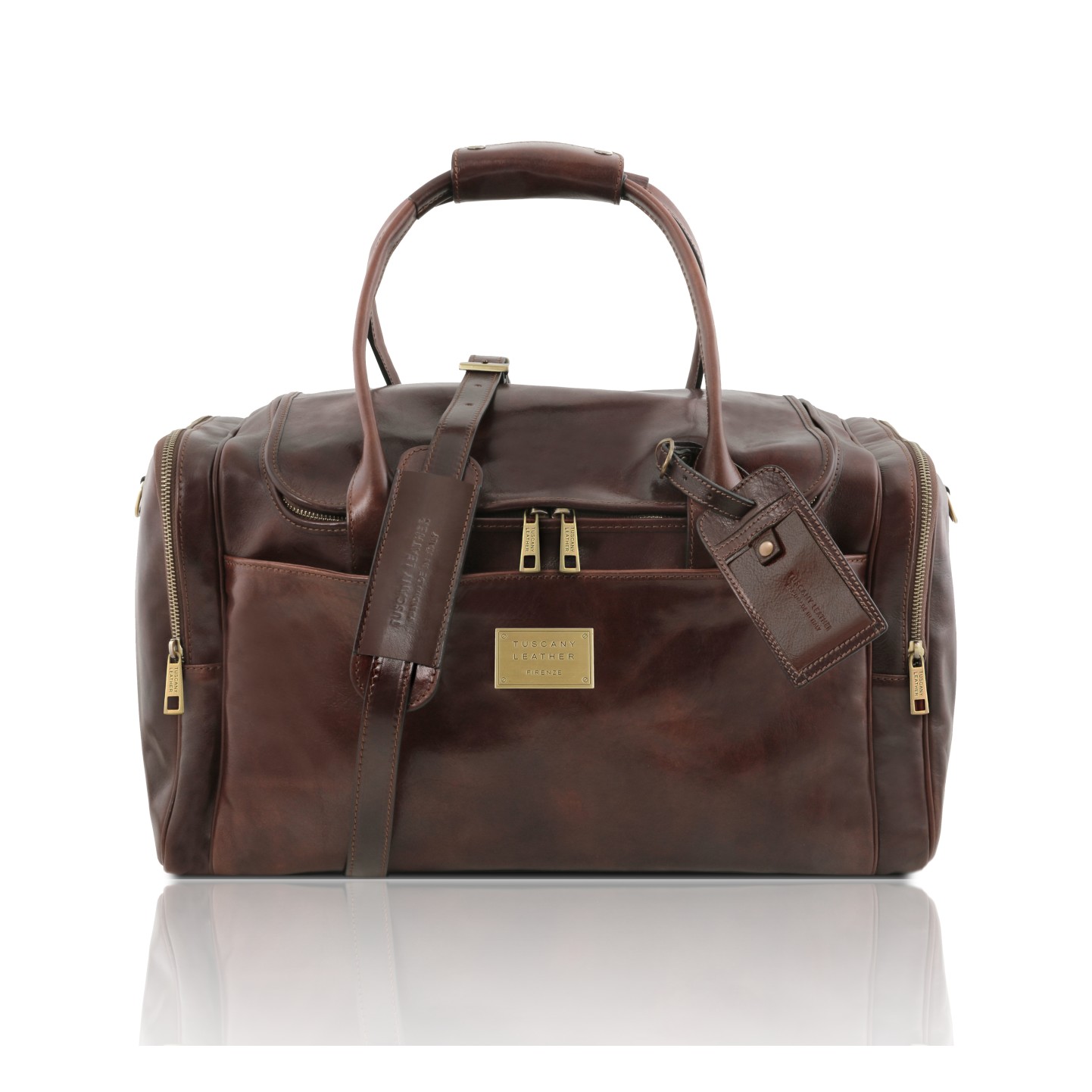 イタリア製高級レザー旅行ボストンバッグMサイズ