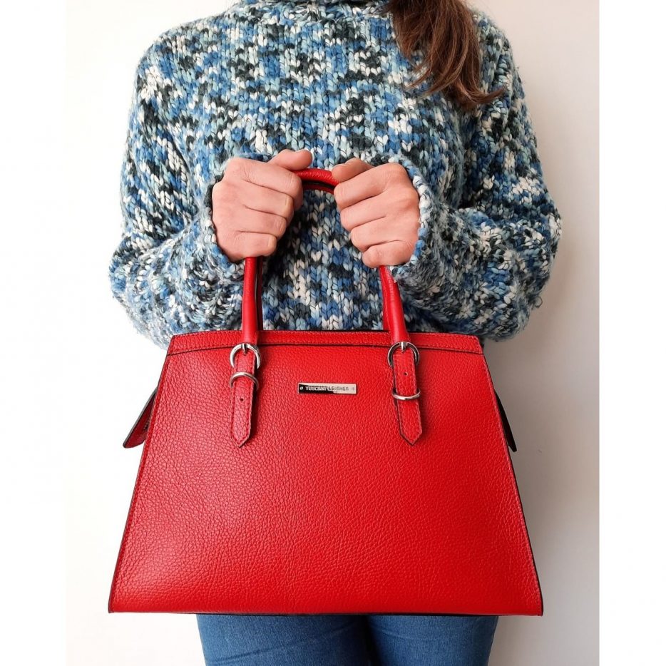 イタリア製シボ型押しレザーの2WAYハンドバッグ TL BAG、使用イメージ5