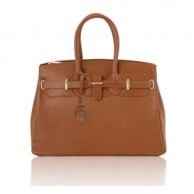 オーストリッチ風レザーの2WAYハンドバッグ TL BAG - AmicaMako