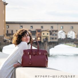 オーストリッチ風レザーの2WAYハンドバッグ TL BAG - AmicaMako