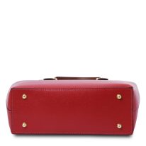 イタリア製サフィアーノレザー2WAYショルダーバッグ TL BAG、ルージュ