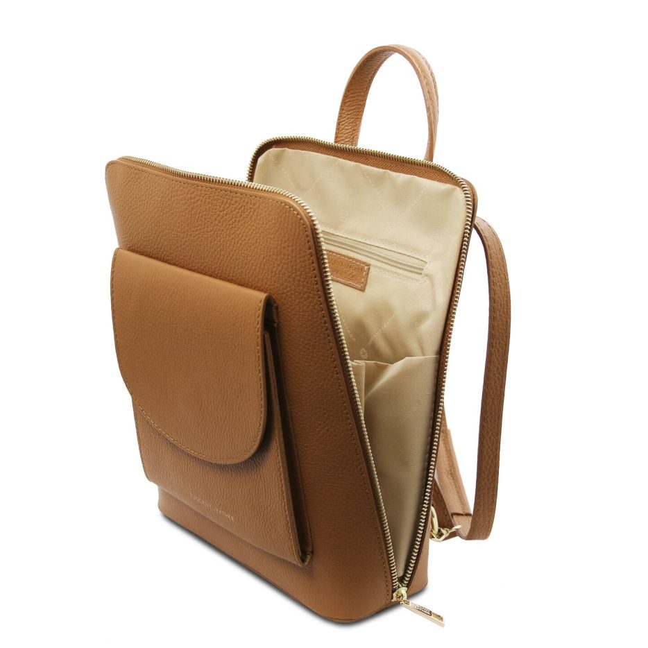 イタリア製シボ型押しレザー2WAYリュック&ショルダーバッグ TL BAG、詳細2