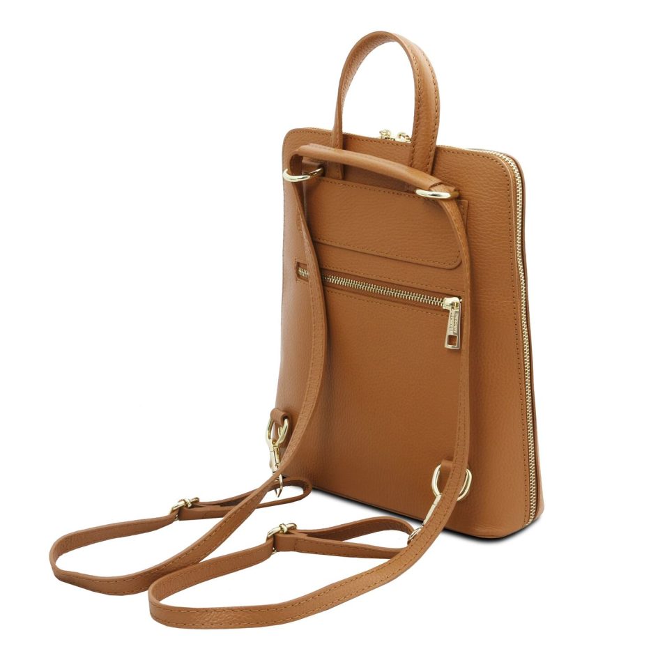 イタリア製シボ型押しレザー2WAYリュック&ショルダーバッグ TL BAG、詳細3