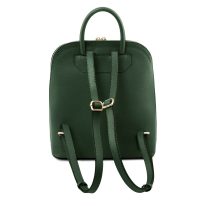 イタリア製サフィアーノレザーのリュック TL BAG、フォレストグリーン、詳細2