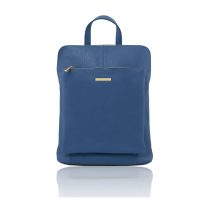 イタリア製シボ型押しレザー2WAYリュック・ショルダーバッグ TL BAG、デニム