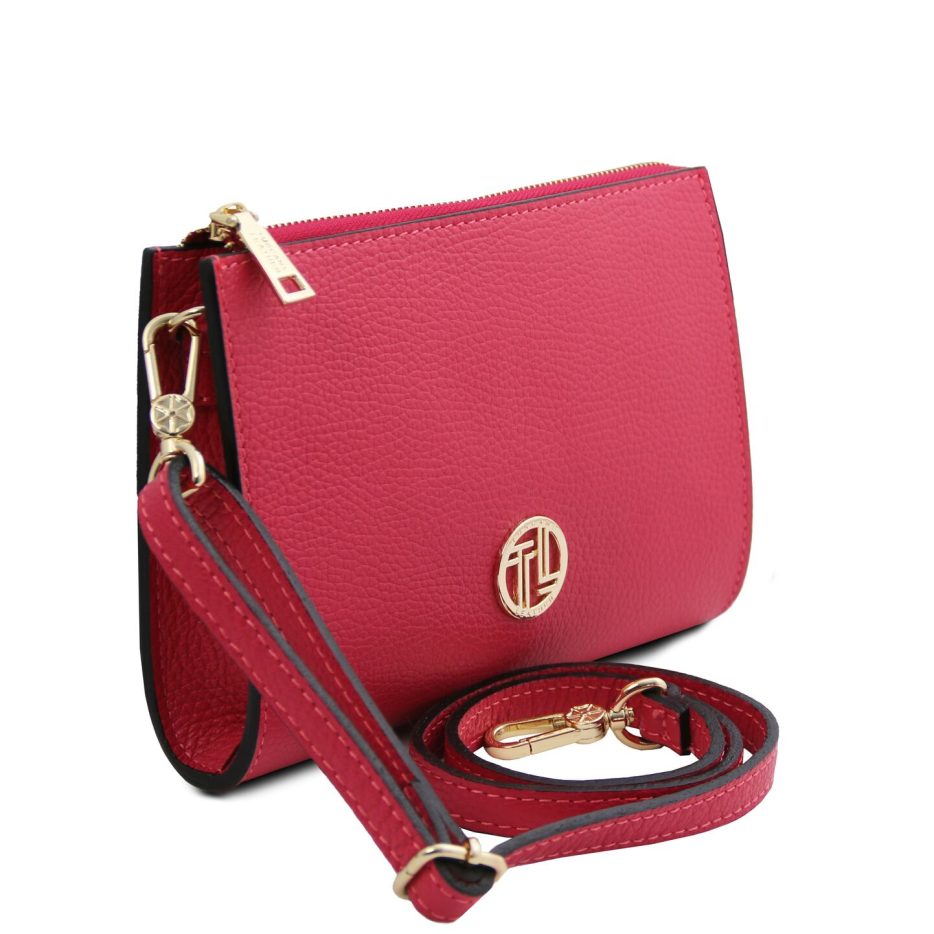 PERLA イタリア製 3WAYレザーミニバッグ、ピンク