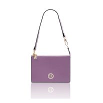 PERLA イタリア製 3WAYレザーミニバッグ、ライラック