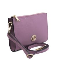 PERLA イタリア製 3WAYレザーミニバッグ、ライラック