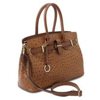 オーストリッチ風レザーの2WAYハンドバッグ TL BAG - AmicaMako