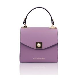 イタリア製スムースボックスレザー2WAYミニハンドバッグ TL BAG、ライラック