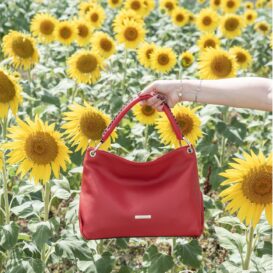 イタリア製シボ型押しレザーのワンハンドル2WAYショルダーバッグ TL BAG 、使用イメージ