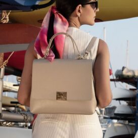 イタリア製シボ型押しレザー3WAYリュック＆ショルダーバッグ SILENE、イメージ