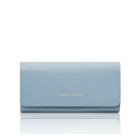 イタリア製DIANA レザー長財布、ライトブルー