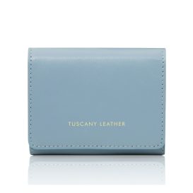 イタリア製DIANA レザーミニ財布、ライトブルー