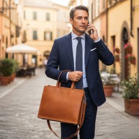 イタリア製ツヤ無しベジタブルタンニンレザーのビジネスバッグ PALERMO、イメージ イタリア製ツヤ無しベジタブルタンニンレザーのビジネスバッグ PALERMO、イメージ