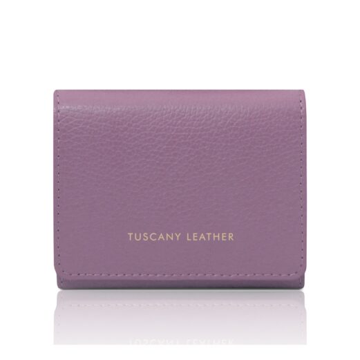 イタリア製 ISIDE レザーミニ財布、ライラック