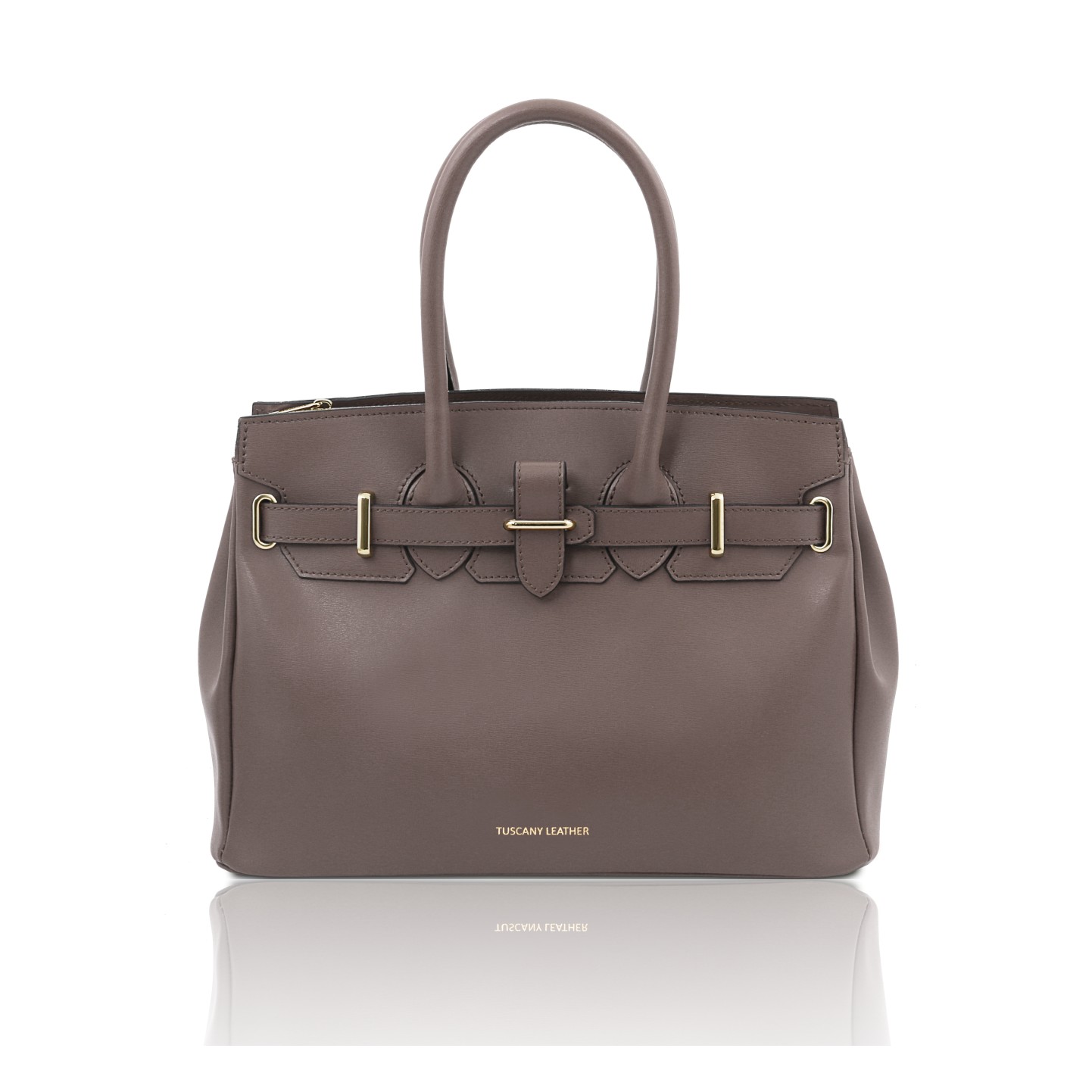 スムースボックスレザーのエレガントな2WAYハンドバッグTL BAG