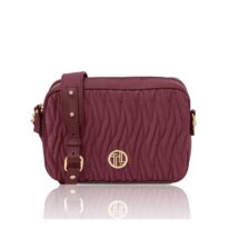 イタリア製スエードレザー2WAYショルダーバッグ CHANTILLY、ボルドー