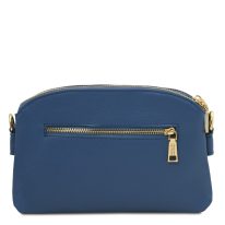 LILY イタリア製 2WAYレザーポシェット、デニム