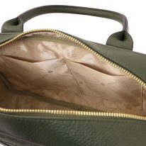 イタリア製スエードレザー2WAYバッグ STEPHANY、フォレストグリーン