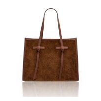 イタリア製FRAME スエードレザー2WAYトートバッグ、ブラウン