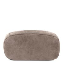 イタリア製VOLTA スエードレザーフロントポケットリュック、ダークトープ